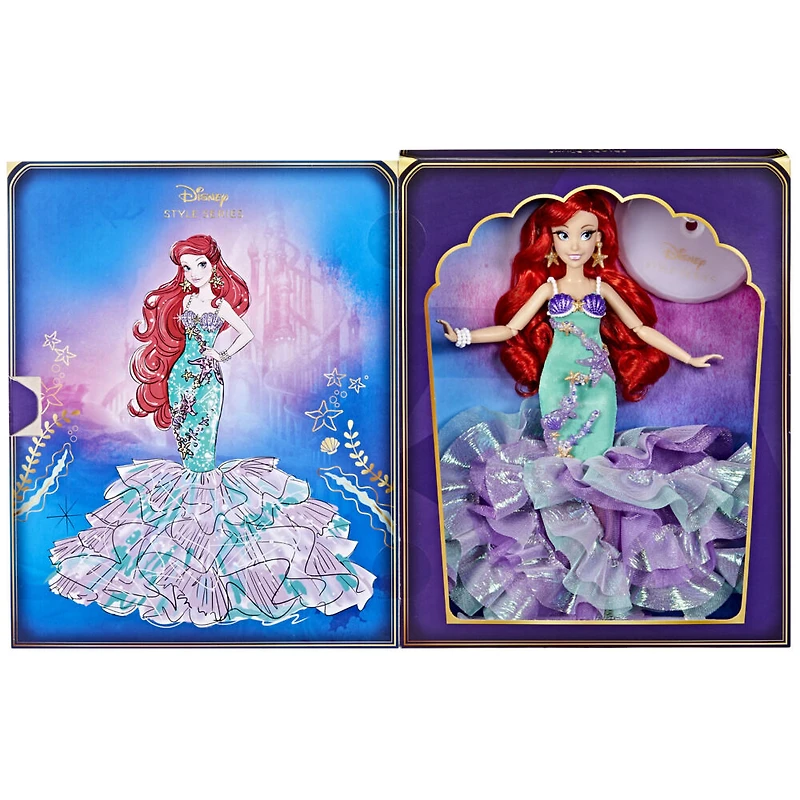Disney Princesses Style Series poupée mannequin Ariel, poupée de collection Deluxe avec accessoires