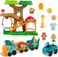 Fisher-Price Little People Wildlife Train & Trek Toddler Gift Set with Animals & Figures - R Exclusive