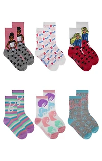 Barbie 3 Pack Crew Socks