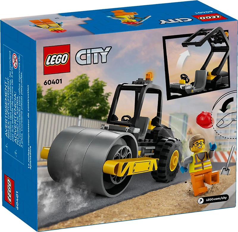 LEGO City Construction Steamroller Toy Set For Kids 60401