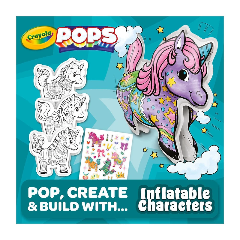 Crayola POPS 3D Inflatable Characters Activity Set, Unicorns