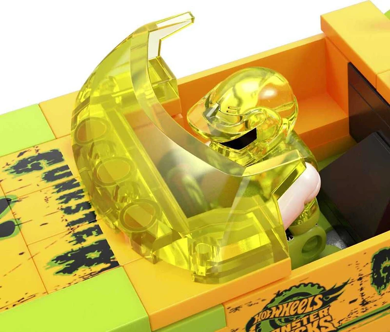 MEGA Hot Wheels Smash and Crash Gunkster Monster Truck Building Toy with 1 Figure (84 Pieces)
