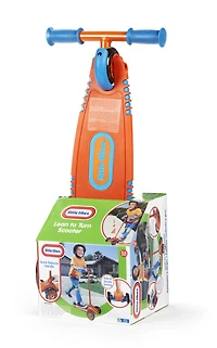 Little Tikes - Trottinette à diriger avec poignée amovible - orange/ bleu