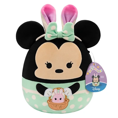 Squishmallows de 20,3 cm Disney Pâques 24 - Minnie robe verte oreilles de lapin