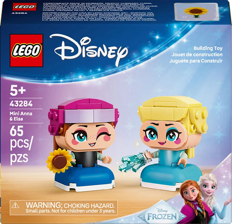 LEGO Disney La Reine des Neiges Anna et Elsa Miniatures, Deux Personnages en Briques de La Reine des Neiges pour les 5 Ans et Plus 43284