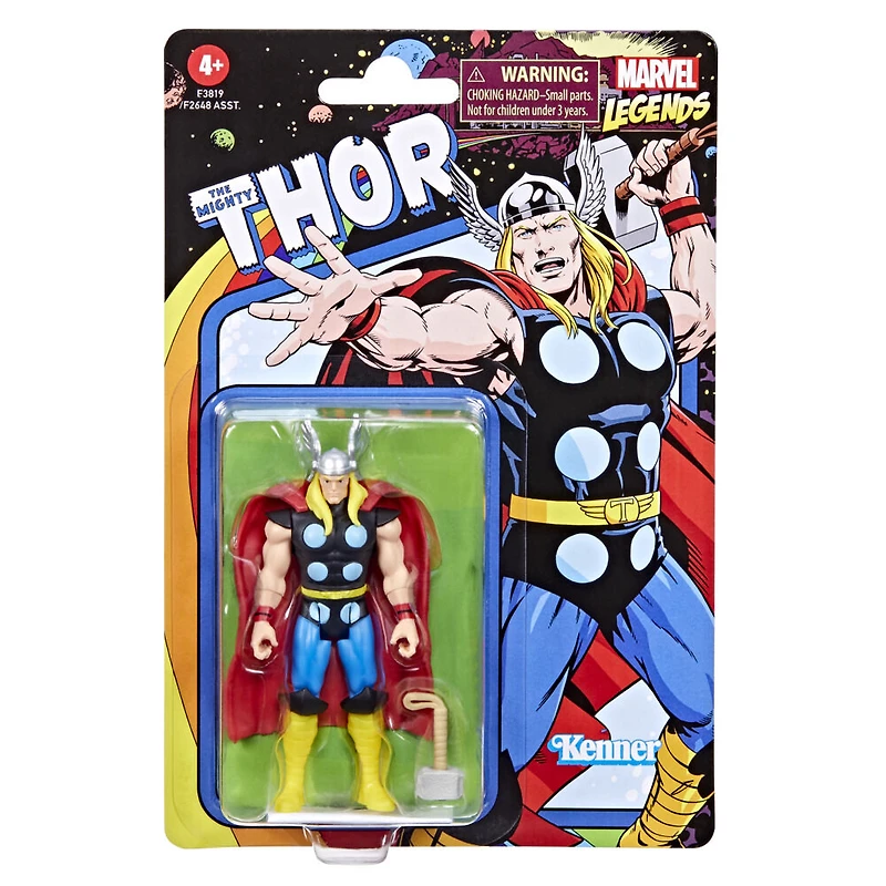 Hasbro Marvel Legends Series Retro 375 Collection, figurine Thor de 9,5 cm, 1 accessoire