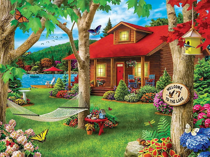 Casse-Tête De "Lazy Days" 750PC - "Lakeside Retreat"