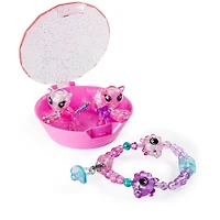Twisty Petz, Series 2 Babies 4 Pack, Kitties & Ponies Collectible Bracelet & Case (Pink).