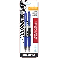 Zebra Sarasa X20 Retractable Gel Pen Blue Ink 2pk