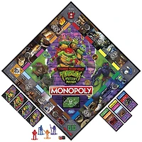 Monopoly Teenage Mutant Ninja Turtles: Mutant Mayhem Edition Board Game for Kids, Kids Board Games for 2-4 Players