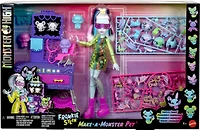 Monster High Frankie Stein Make-A-Monster Pet Doll Playset, 30+ Accessories for Countless Pet Combos