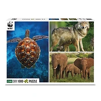 WWF N++ 1000 Pc. Puzzle Tri-Pack