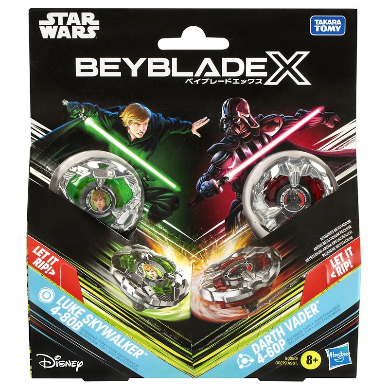 Beyblade X and Star Wars Collab Luke Skywalker 4-80B vs. Darth Vader 4-60B Multipack Set