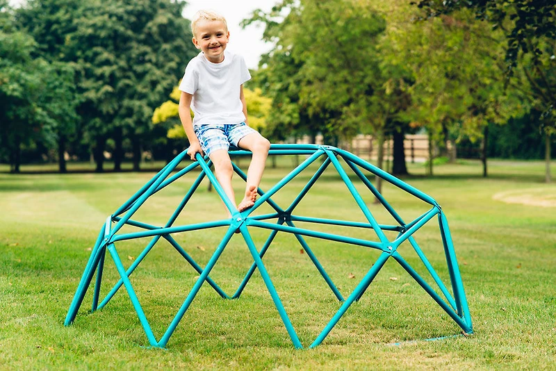 Plum Play Deimos Outdoor Metal Climbing Dome Frame, 74.8 x 74.8 x 35.4" - Teal