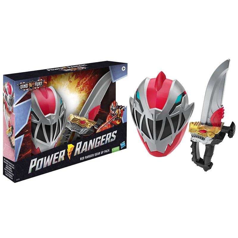 Power Rangers Dino Fury Red Ranger Kids Role Play Toy - R Exclusive