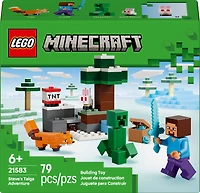 LEGO Minecraft L'Aventure de Steve dans la Taïga, Produit de Jeux Vidéo à Collectionner, Cadeau pour Joueur 21583