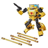 Transformers trilogie War for Cybertron Buzzworthy Bumblebee, figurine Origin Bumblebee classe Deluxe de 14 cm - Notre exclusivité