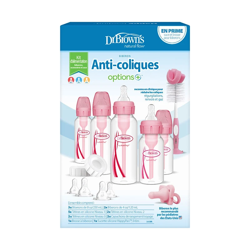 Dr. Brown's Options+ Bottle Starter Set 5pack - Pink 