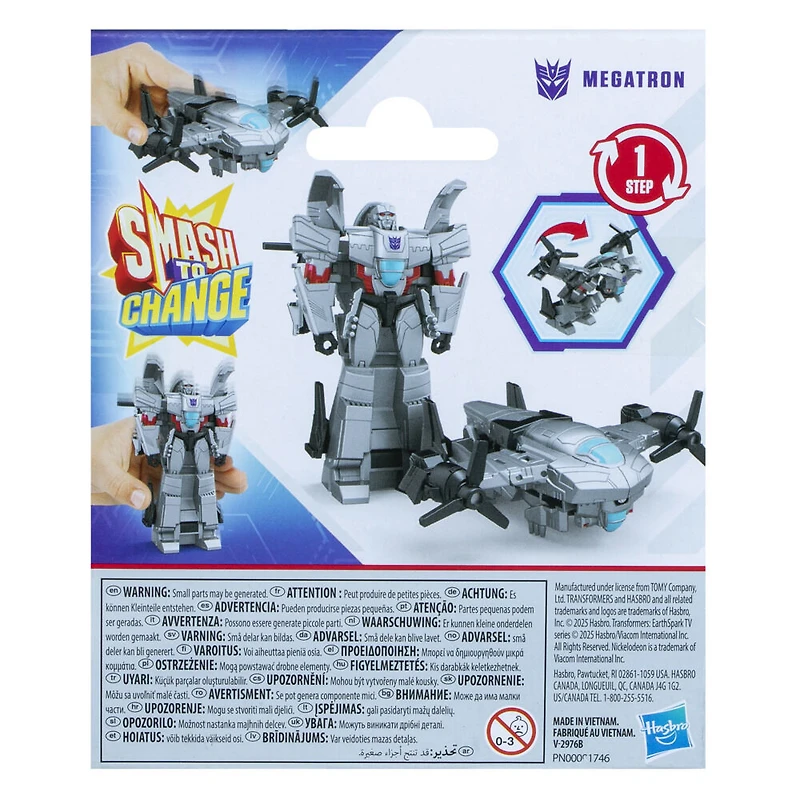 Transformers EarthSpark 1-Step Smash Changers Megatron Action Figure