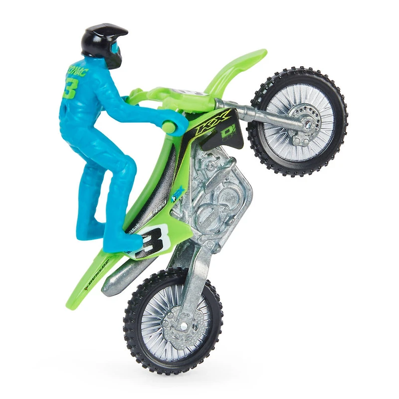 Supercross, Authentic Eli Tomac 1:24 Scale Die-Cast Motorcycle with Rider Figure