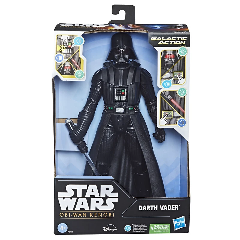 Star Wars Galactic Action Darth Vader, figurine électronique interactive de 30 cm - Édition anglaise