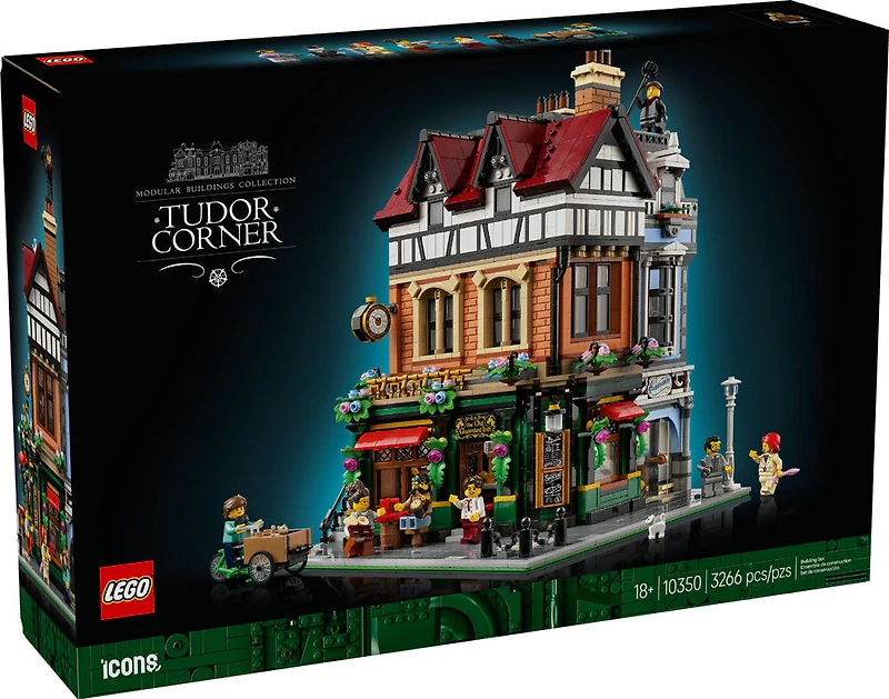 LEGO Icons La bâtisse Tudor Ensemble de construction de modèle réduit Décoration de bureau à domicile pour adultes 10350