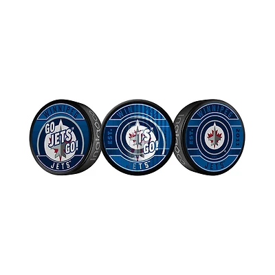 Rondelle avec concept lenticulaire des Winnipeg Jets de la LNH