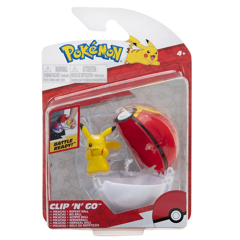 Pokémon - Clip 'N Go - Pikachu et Bis Ball (Repeat Ball)
