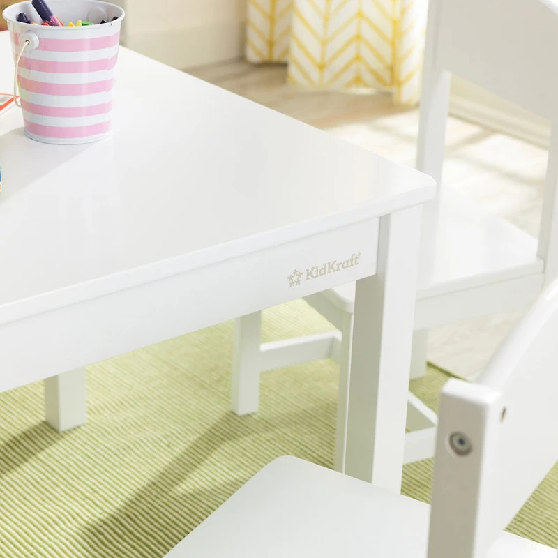 Ensemble Table et 4 chaises Farmhouse - Blanc