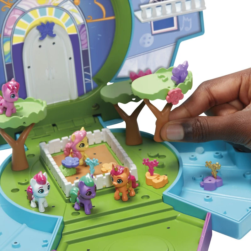 My Little Pony Mini Monde Magique Mini maison de cristal, coffret créatif avec 5 figurines de collection
