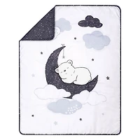 Ensemble De Literie De Berceau 4 Pièces Ourson Sommeillant