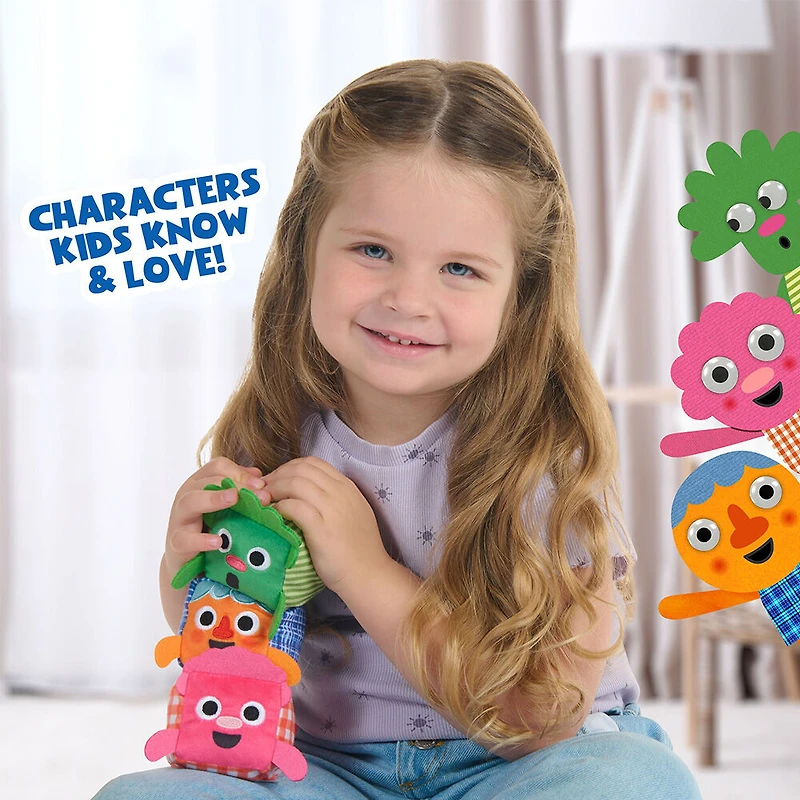 Peluche sensorielle super simple Monster Rizzo (bleu) avec plus de 5 fonctionnalités sensorielles