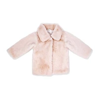 Baby Mode Signature Luxury Plush Coat: Pink 6M