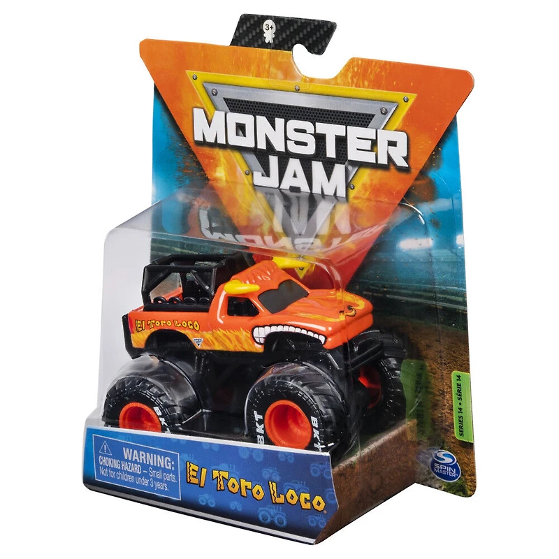 Monster Jam, Monster truck El Toro Loco officiel, véhicule en métal moulé, série Ride Trucks, échelle 1:64