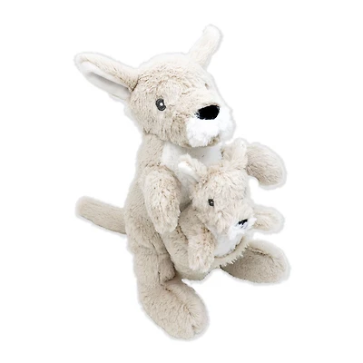 Baby Mode Signature Mom & Baby Tan Kangaroo Plush Toy