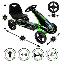 Kart à pédales pour enfants Airjet - Vert