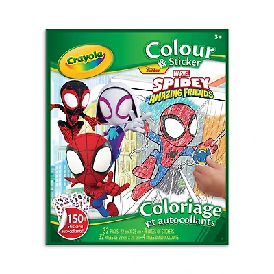 Crayola Colour and Sticker Book, Spidey and Friends