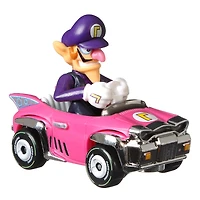 Assortiment de répliques Mario Kart Waluigi Badwagon Hot Wheels en métal moulé sous pression
