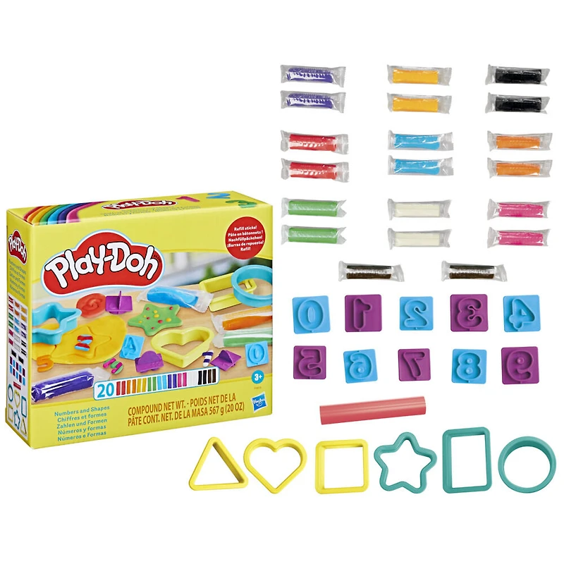 Play-Doh coffret Chiffres et formes avec pâte à modeler