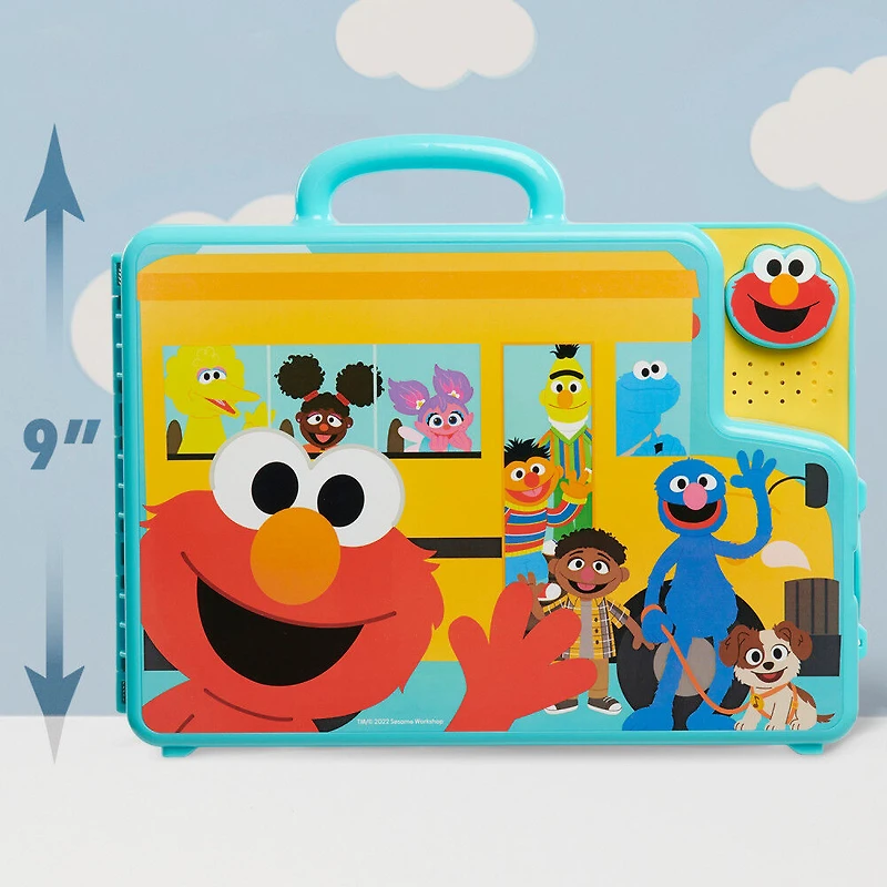 Tableau d'Activité du Bus d'Apprentissage de Lettres d'Elmo de Sesame Street, Jouet Educatif et d'Apprentissage Préscolaire