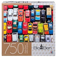 Big Ben 750-Piece Adult Jigsaw Puzzle - Bunch of Cars