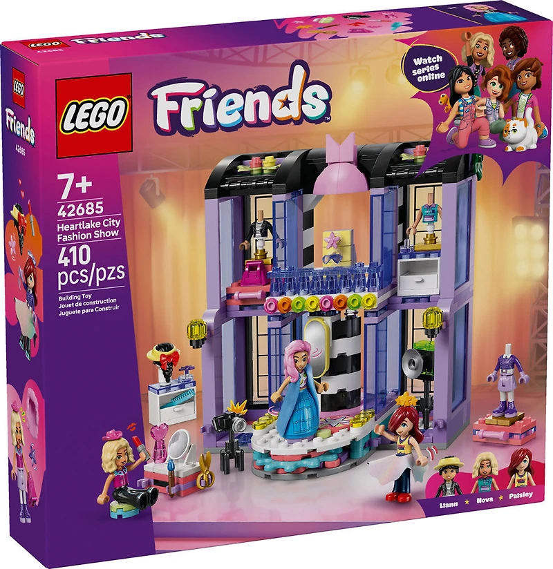 Ensemble LEGO Friends Le Défilé de Mode de Heartlake City - Jouet de Simulation sur le Thème de l'Habillement avec 3 Minipoupées - 42685