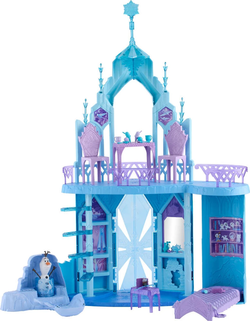 Disney Frozen Elsa's Frozen Ice Palace Castle Playset with Olaf, 5 Play Areas & 21 Accessories