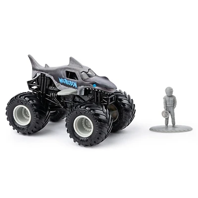 Monster Jam, Official Megalodon Monster Truck, Die-Cast Vehicle, Over Cast Series, 1:64 Scale