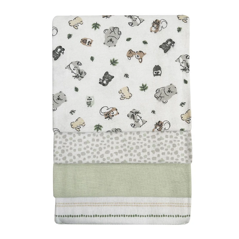 Lot de 4 couvertures en flanelle pour bébé Koala Woodland