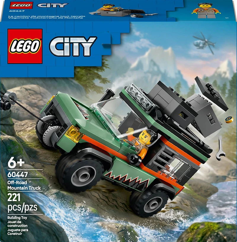 LEGO City Off-Road 4x4 Mountain Truck Building Toy - Fun Gift Idea for Birthdays and Holidays - 60447