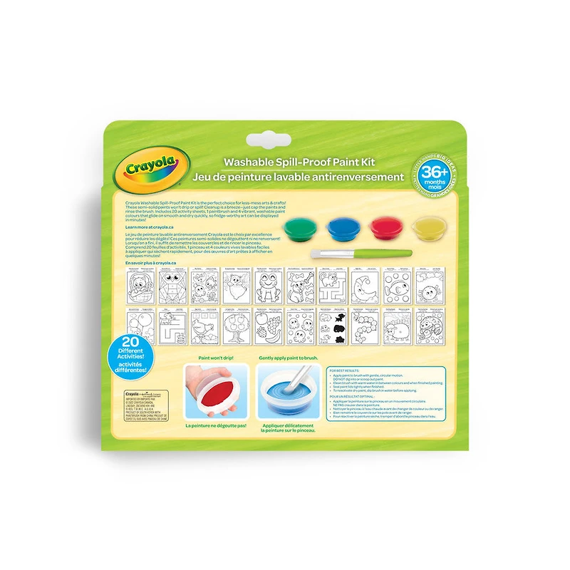 Jeu de peinture lavable antirenversement pour jeunes enfants