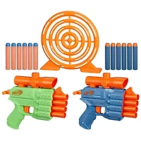 Nerf Elite 2.0 Face Off Target Set, Includes 2 Dart Blasters and Target and 12 Elite Nerf Darts, Toy Foam Blasters