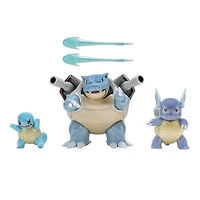 Pokémon - Multipaquet Sélection - Évolution - Carapuce (Squirtle) no 3, Carabaffe (Wartortle), Tortank (Blastoise)
