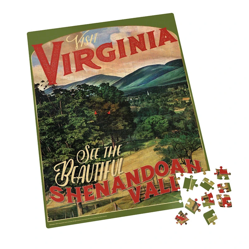 Puzzles Spin Master, Virginie, Puzzle BlueBoard de 300 pièces de la série Voyage représentant la Vallée de Shenandoah avec poster